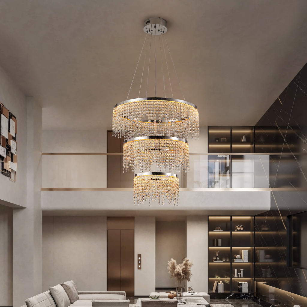 Luxury Crystal LED Chandelier - 24"