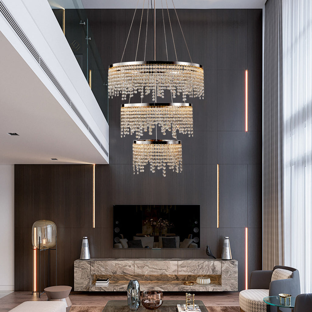 Luxury Crystal LED Chandelier - 24"