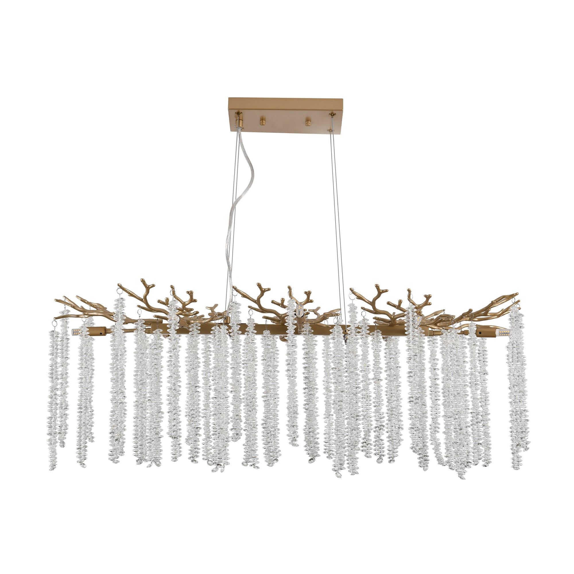 Modern Gold Pendant Chandelier - 39"