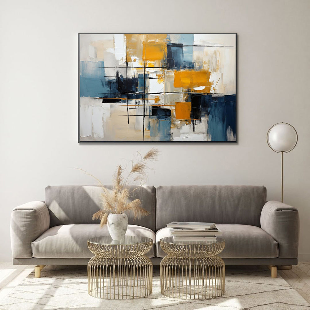 Luxury 3D Textured Handmade Oil & Acrylic Painting – Modern Abstract Canvas Art for Elegant Living Room Décor, Rolled & Frameless