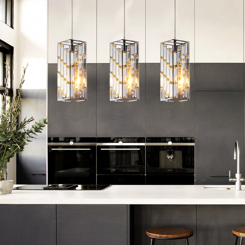 Crystal Prism Pendant Lights (3-Piece Set)