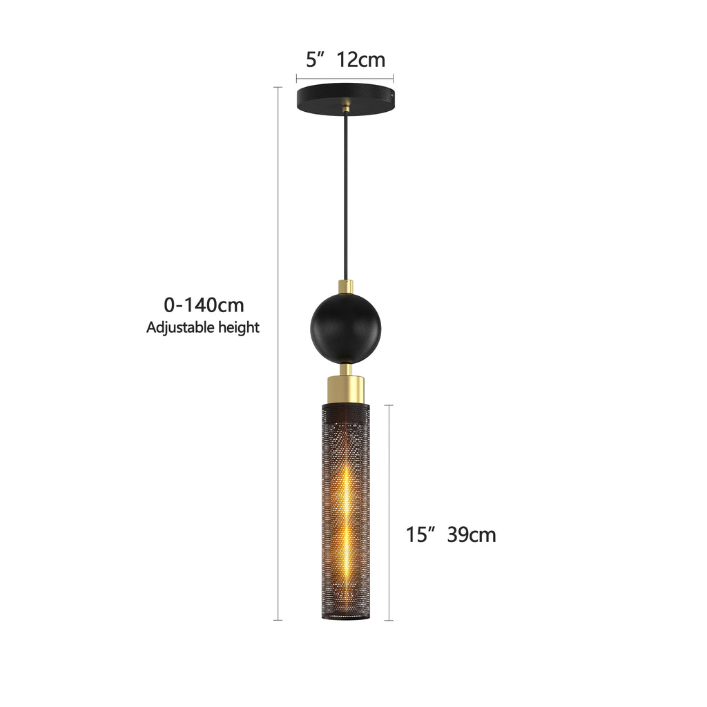 Modern Black Iron Pendant Light