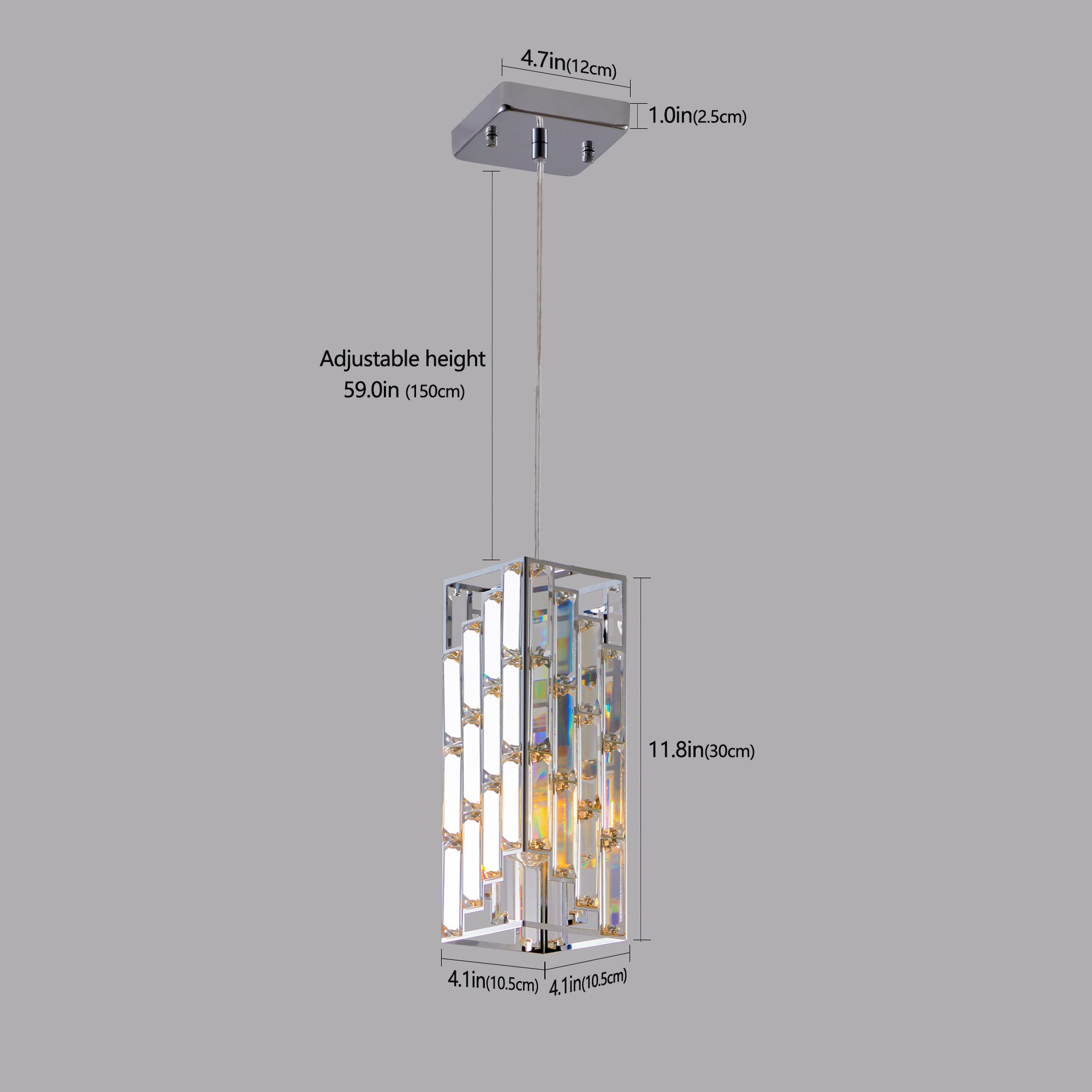 Crystal Prism Pendant Lights (3-Piece Set)