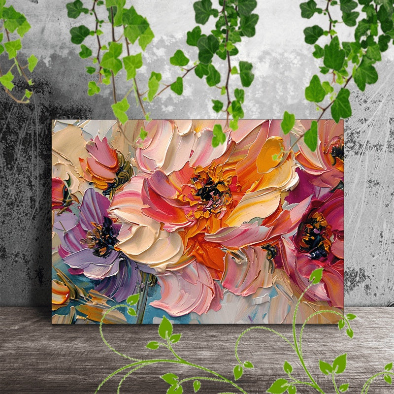 Pastel Bloom Framed Canvas Art – Luxury Floral Wall Décor
