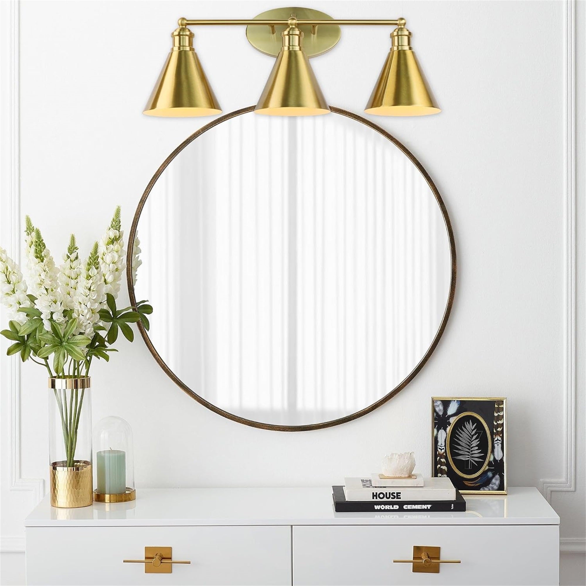 Gold Vanity Light - 24" Triple Light