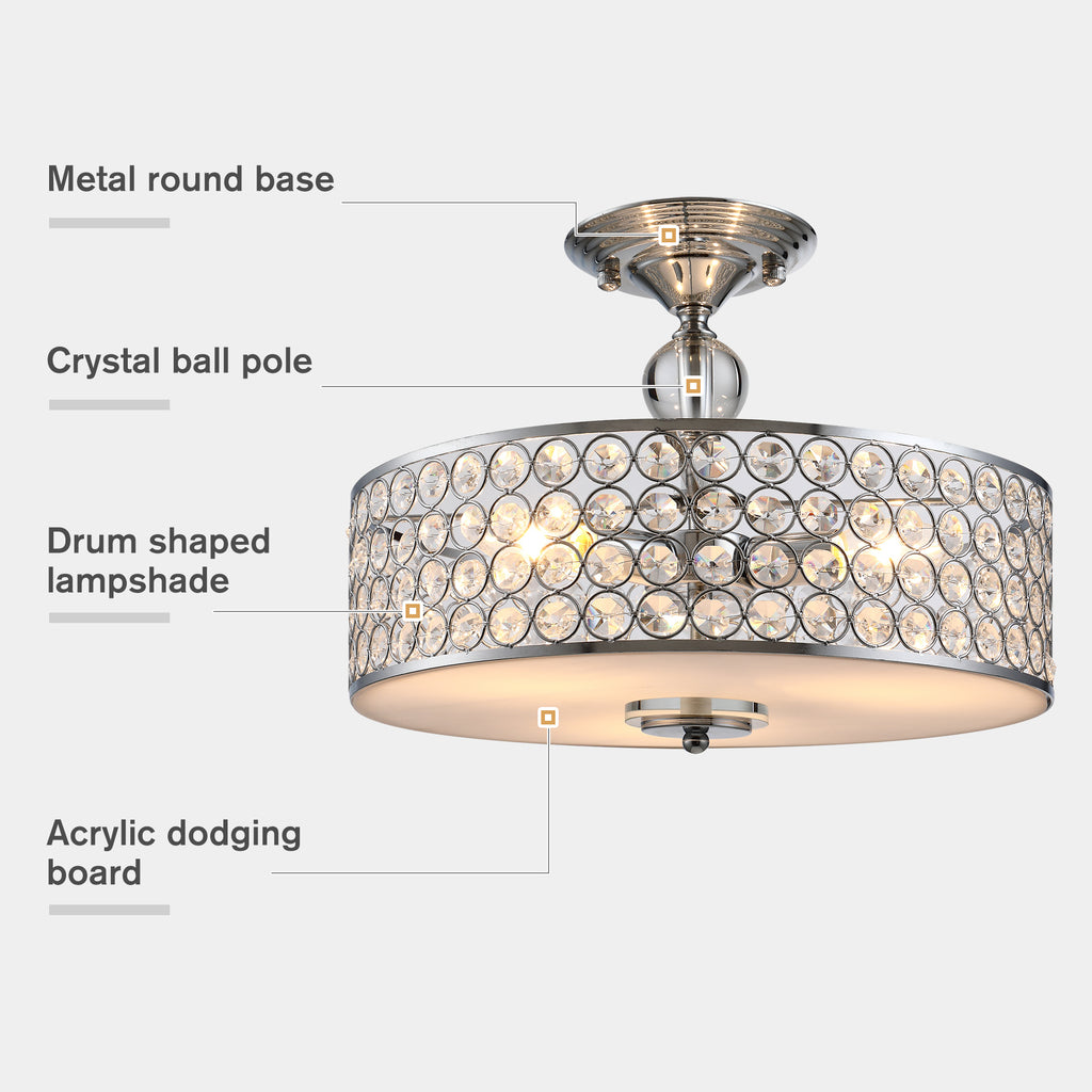 Crystal Accent Ceiling Lamp