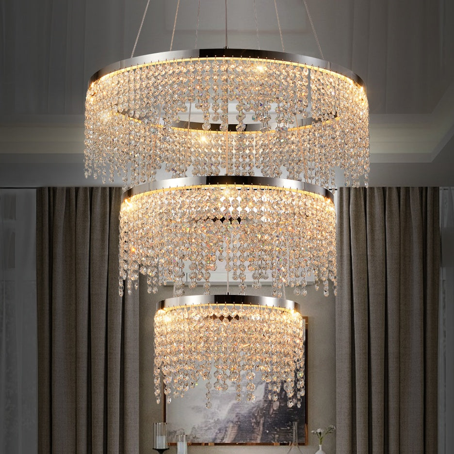Luxury Crystal LED Chandelier - 24"