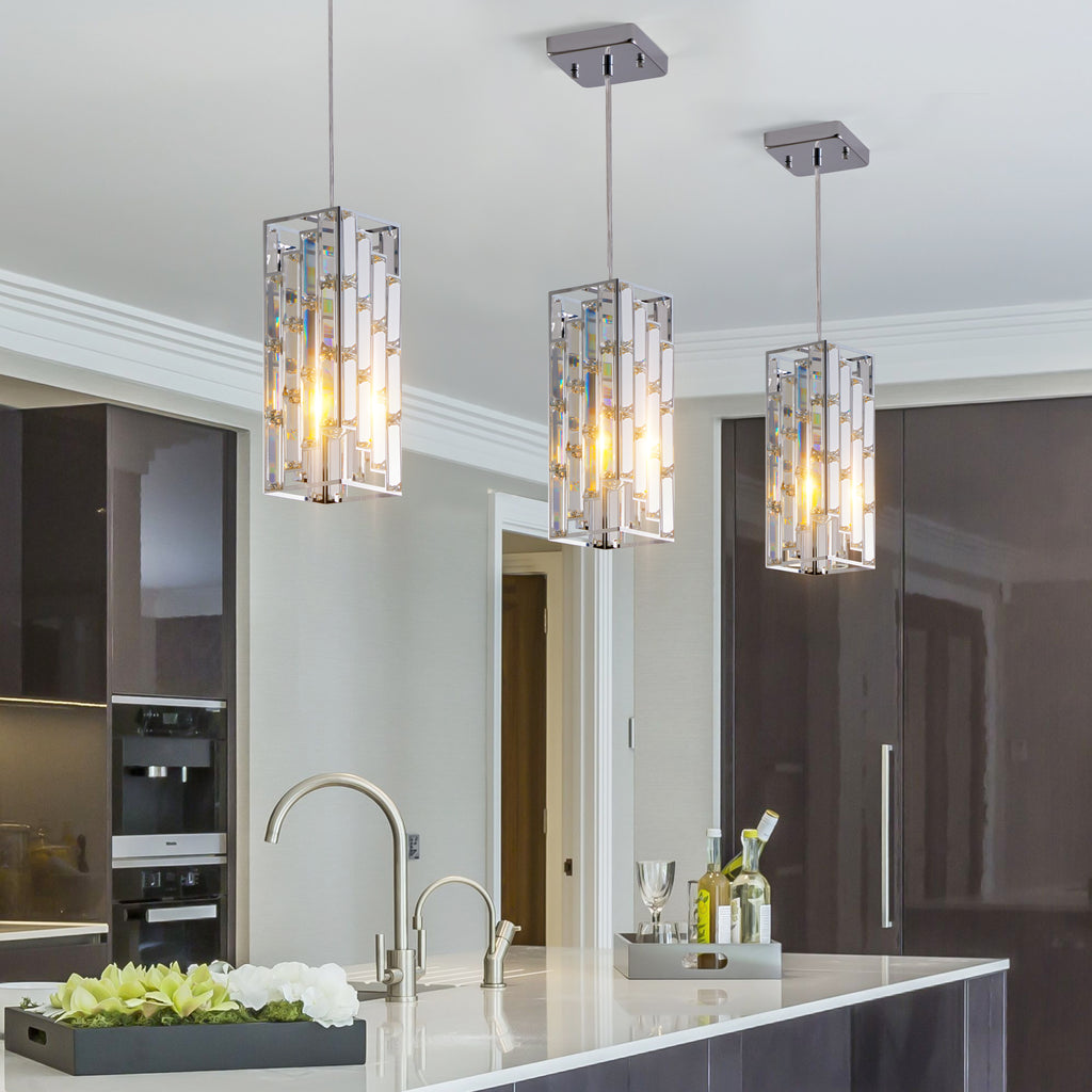 Crystal Prism Pendant Lights (3-Piece Set)
