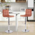 Modern Swivel Counter Stools - PU Leather (Set of 2)